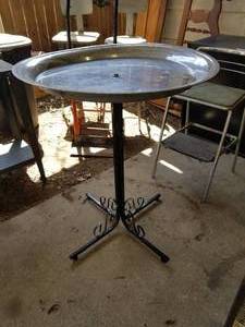 lot 336 image: Metal bird bath (F)