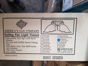 lot 69 image: Ceiling fan light fixture