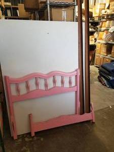 lot 223 image: Twin pink bed