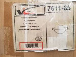 lot 100 image: Wall sconce