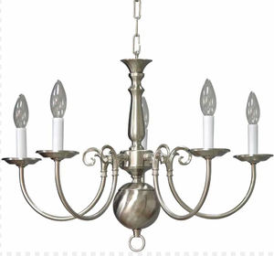lot 146 image: Chandelier light fixture - Polished Brass
