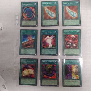 lot 42 image: YU-GI-OH COLLECTION OF 9 MAGIC CARDS