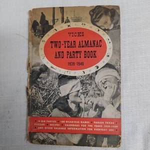 lot 85 image: Vintage 1939-1940 Vicks 2 Year Almanac and Party Book