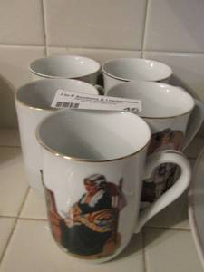 lot 46 image: Five Normal Rockwell mugs
