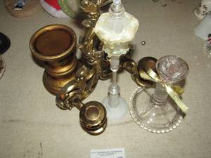 lot 57 image: Lot candle holder and 1 wall hanger
