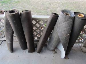 lot 112 image: 6 used rolls of tar and roofing paper