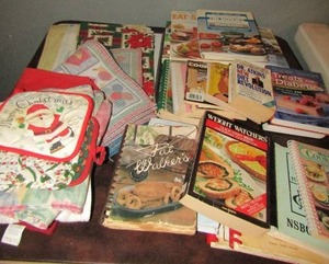 lot 208 image: Large lot of cook books plus diabetic too