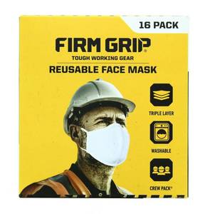 lot 56 image: NEW-5-Boxes Of Firm Grip Reusable Face Masks, 16-Mask Per Box.
