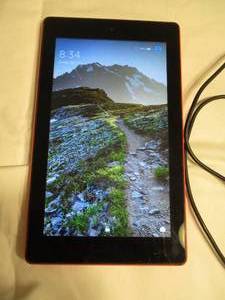 lot 119 image: WORKING -  AMAZON-7 TABLET-WORKS WITH CHARGING CORD