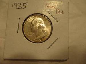lot 38 image: 1935 Washington Quarter- GEM BU