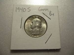 lot 47 image: 1940-S Washington Quarter GEM BU