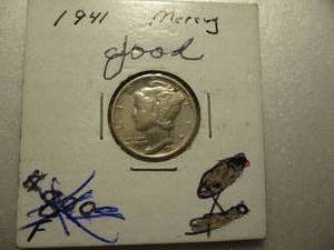 lot 61 image: 1941 Mercury Head Dime