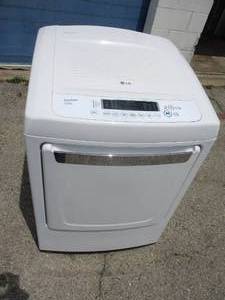 lot 18 image: LG -Model DLE1101W Hydro Shield Electric Dryer With Smart Drum  And 220-V Power Cord