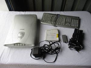 lot 96 image: Mixed Lot- Microtek #4830 Scan Maker, Keyboard, Desk Speakers And Sleeve Envelopes
