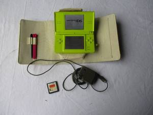 lot 97 image: NINTENDO-DS LITE With Cooking Game, Power Supply, Extra Styles and Caring Casse