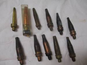 lot 129 image: Mixed LotOf 11-Welding Tips, Most Copper