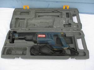 lot 143 image: RYOBI-Model RJ162V, 110-V Corded Reciprocating Saw In Case...Works