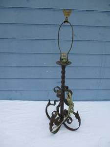 lot 147 image: Bent Iron Table Lamp