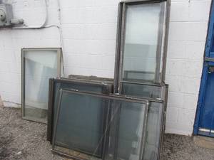 lot 174 image: Over 50-Mixed Sizes Window Panels  Panes  Sashes