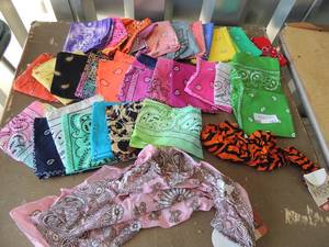 lot 127 image: 33 different bandannas all colors and designs