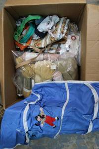 lot 83 image: Sewing and Craft Box Yarn, Zippers, Ribbons