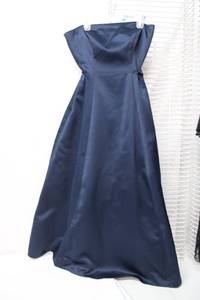 lot 97 image: Formal Prom Dress (Worn Once) Size 11 Zum Zum by Niki Livas - Blue Spaghetti Strap with Beads and Sequins