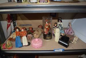 lot 129 image: Vintage Handmade Dolls, Music Boxes, see pictures