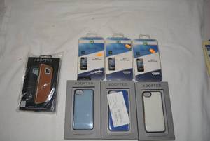 lot 184 image: Leather Wraps for iPhone 5 - 3 Total, 3 Clear Screen Protectors for iPhone 5, and Leather Folio for Samsung Galaxy S 6
