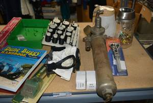 lot 277 image: Misc. Tool Lot O-Ring Sets, Watch Case Opener, Soil Tester, Dune Buggy Handbook