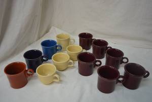 lot 290 image: Fiesta Marked Mug Set (Only one unmarked is Purple Mug)