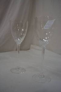 lot 294 image: Pair of Millar Rogaska Crystal 8.75 Wine Glasses