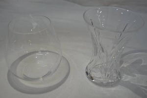 lot 295 image: Millar Rogaska Crystal Vase, and Reidel Wine Glass