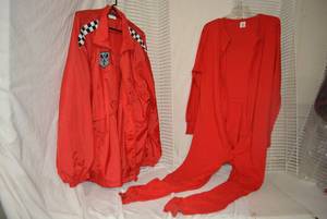 lot 319 image: Red Thermal LongJohns Mens Size XL and Red Wind Jacket 3XL by Luna Pier