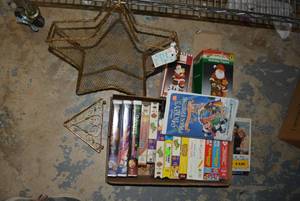 lot 329 image: Movies and Christmas Lot Figurines, Gold Mesh Star