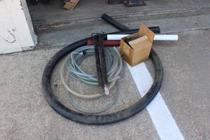 lot 347 image: Misc. Tubing and Stakes 2 Flexible Conduit, 2 Fence Stakes, Fuel Lines, Water Lines, PVC