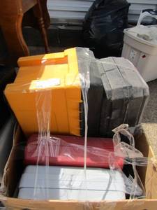 lot 77 image: Large lot of empty cases for nail guns sawzal drills and more