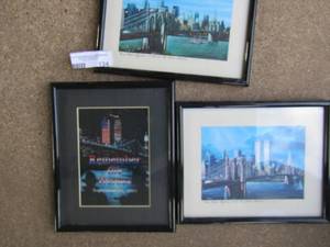 lot 134 image: Three 10x8 911 photo twin towers