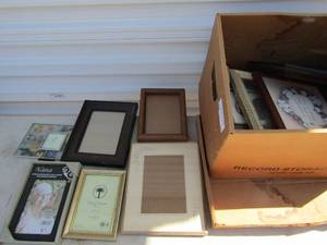 lot 34 image: Box of new and used picture frames 2x5 thru size 8x10