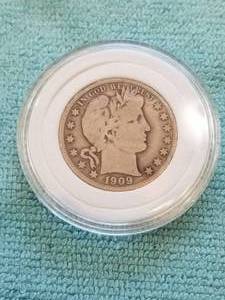 lot 7 image: Barber half Dollar - 1909S