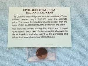 lot 42 image: 1864 Civil War era Indian Head cent