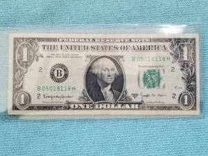 lot 54 image: 1963 Joseph W. Barr Dollar Bill