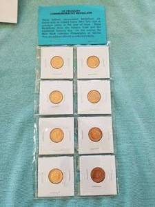 lot 72 image: Selection of 8 US Treasury Commemorative Medallions
