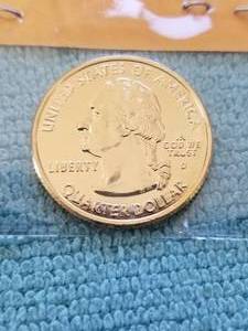 lot 90 image: 2005 24KT Gold Plated Uncirculated Statehood Quarter