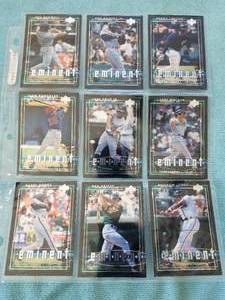 lot 102 image: Selection of 9 Upper Deck Eminent Prestige Baseball Cards