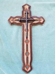 lot 32 image: Large Western themed cross (2) - New in Box