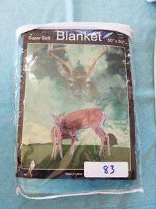 lot 83 image: Super Soft Blanket - Deer - New in package