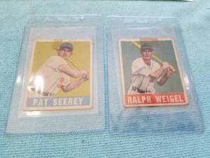 lot 162 image: Vintage Pat Seerey and Ralph Weigel - Leaf baseball cards