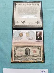 lot 22 image: The Many faces of Jefferson with COA - American Heritage collectible