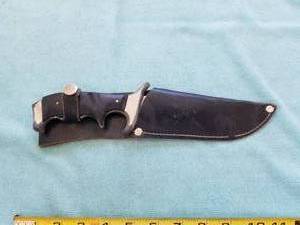 lot 192 image: Old knife with sheath