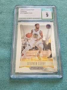 lot 79 image: 2020-21 Panini Prizm Flashback - Stephen Curry basketball card - graded